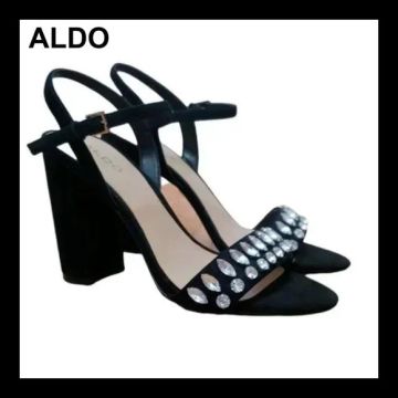 Aldo - Heeled sandals (Black, Silver)