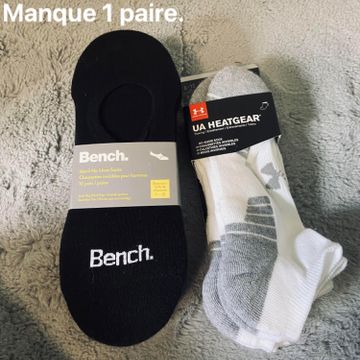 Bench/under armour.  - Casual socks (White, Black, Grey)