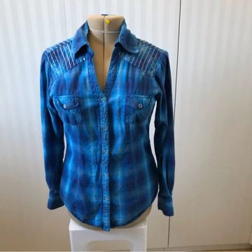 Panhandle Slim - Chemises boutonnées (Bleu, Argent)