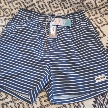 Wave - Board shorts (White, Blue)