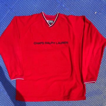 Chaps Ralph Lauren  - Sweats à col V (Rouge)