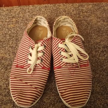 Toms - Chaussures bateau (Rouge, Beige)