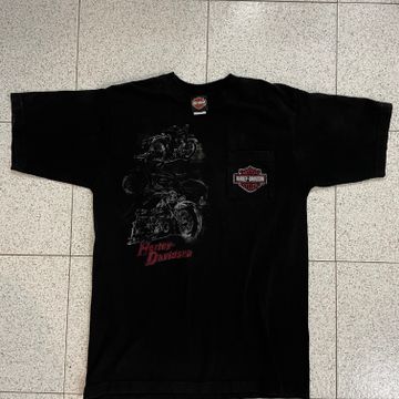Harley Davidson  - Short sleeved T-shirts (Black, Red)