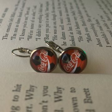 Coca-Cola - Earrings (Red, Silver)