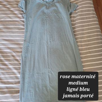 Rose maternité - Maternity dresses (White, Blue)