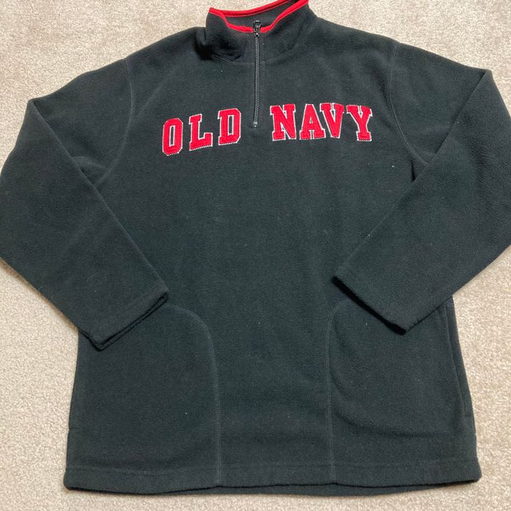 Fleece pullover old on sale navy