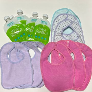 We sprout  - Bibs (Green, Purple, Pink)