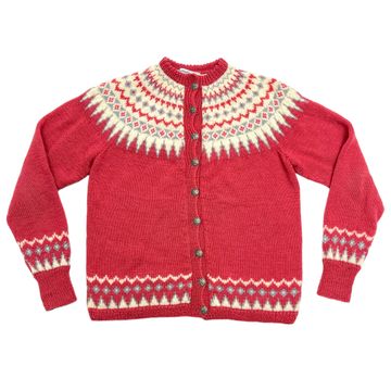 Hand knitted in Norway  - Cardigans (Bleu, Rose, Beige)