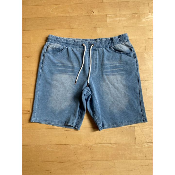 Drawstring blue deals jean shorts