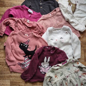 H&M, C&A, Prenatal, Hema etc - Clothing bundles (White, Blue, Purple, Pink)