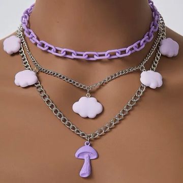 Shein - Necklaces & pendants (Purple, Lilac, Silver)