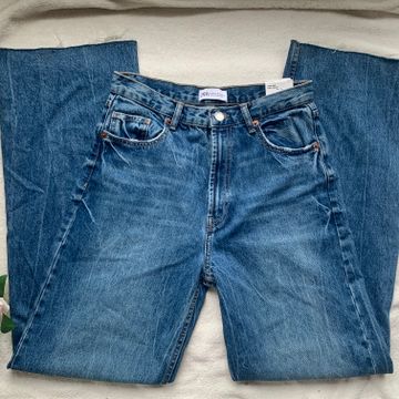 Zara - Jeans taille haute (Bleu, Denim)