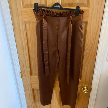 Shein - Straight-leg pants (Brown)