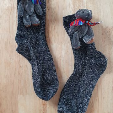 - - Dress socks (Black, Red, Grey, Silver)