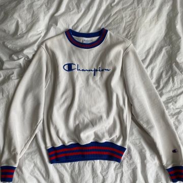 Champion - Crew-neck sweaters (White, Blue, Red)