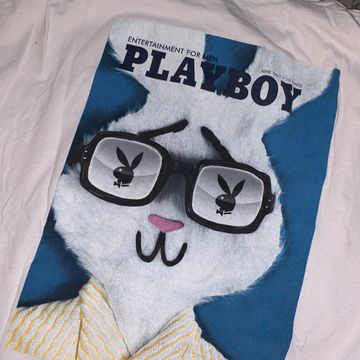 Playboy - T-shirts (White, Blue)
