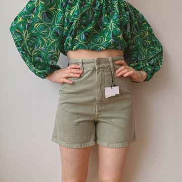 Zara - Shorts longueur genou (Vert)