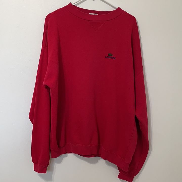 Sweatshirt discount lacoste rouge